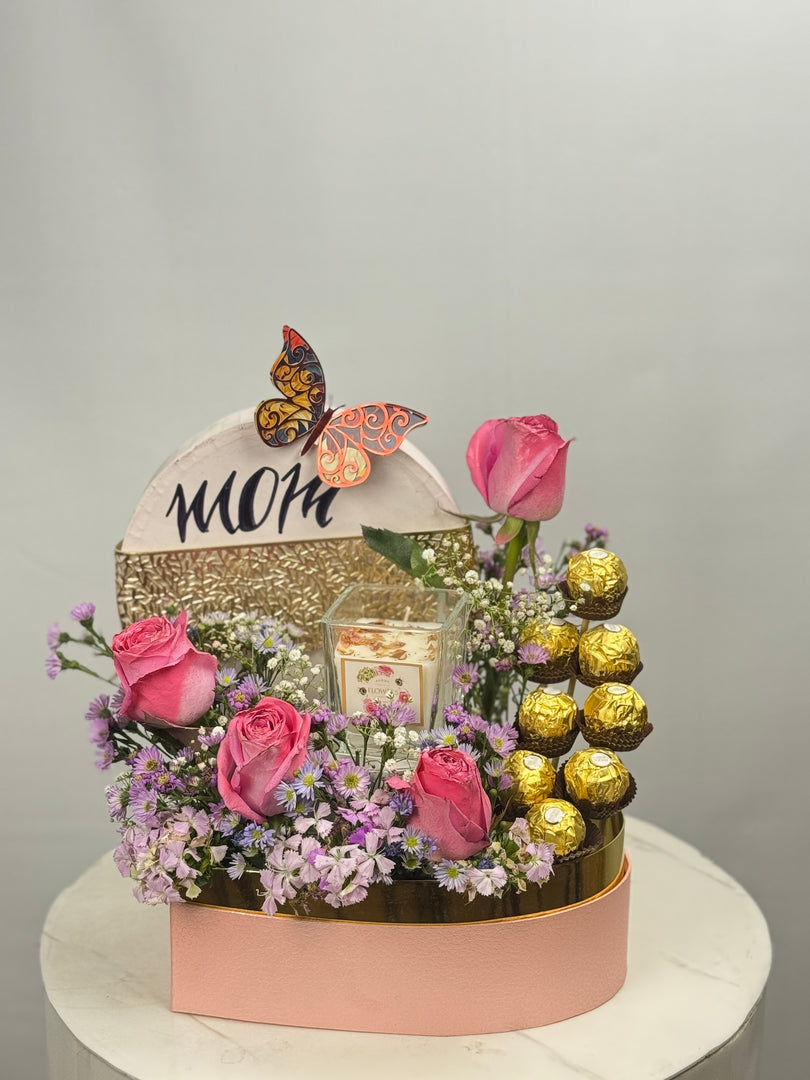 Mom’s Glow & Goodies Basket – mom gift box