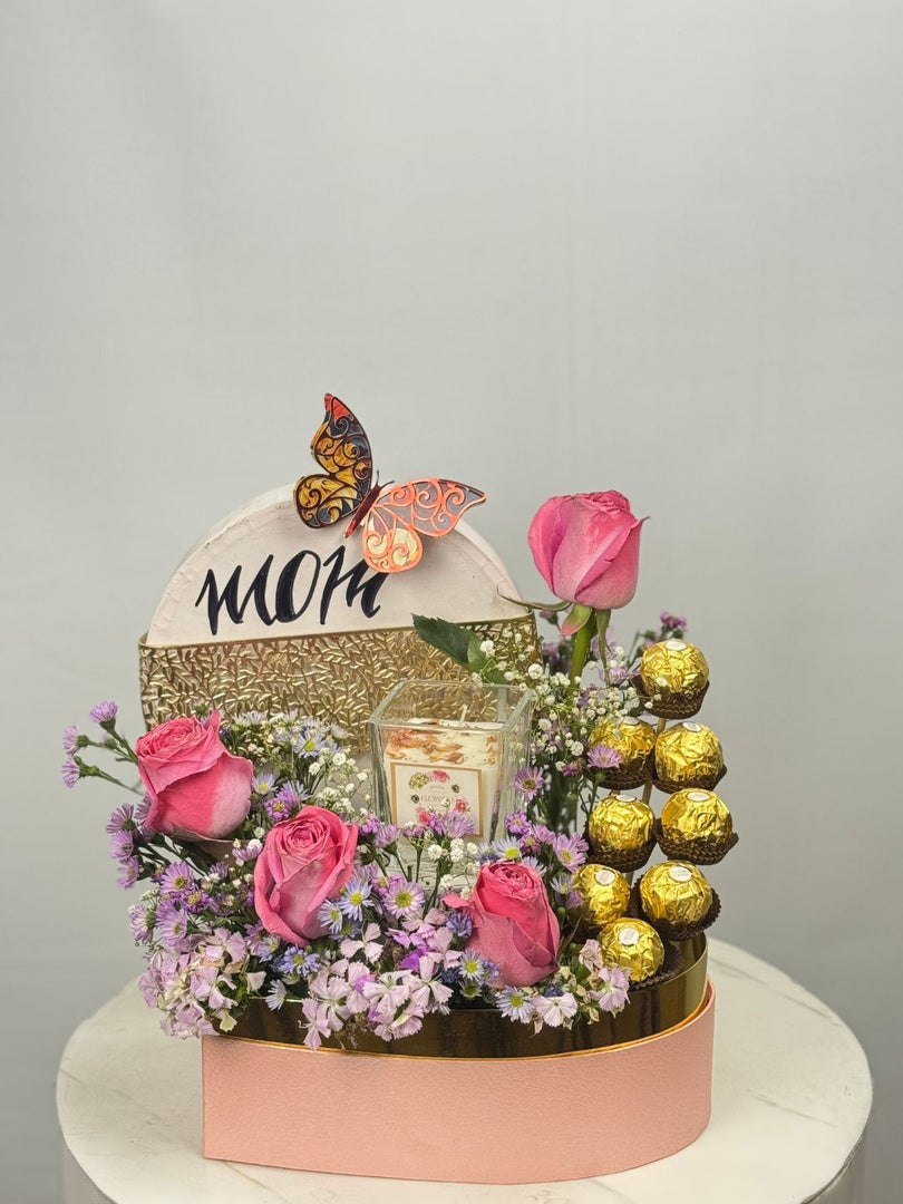 Mom’s Glow & Goodies Basket - Best mom gift box for mom