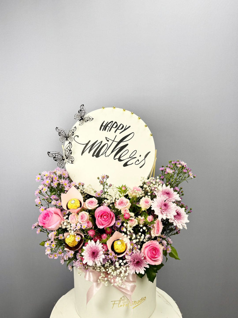 Sweet Blooms Love Basket with Ferrero Rocher – Mother’s Day Flowers with Free Delivery in DHA Lahore