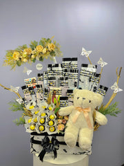 Golden Flower Gift Basket for Mother’s Day