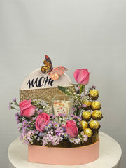 Mom’s Glow & Goodies Basket - Best mom gift box for mom