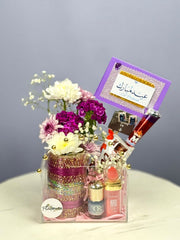 Beautiful Eidi Gift Box with Lipstick, Bangles, Chocolates & Flowers

